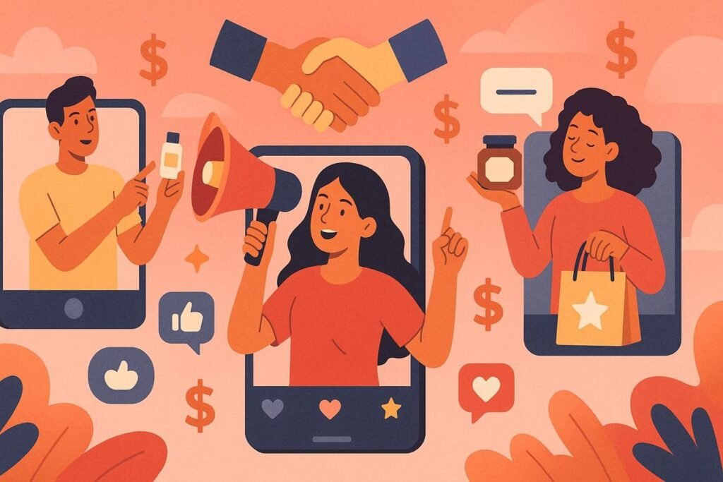 Influencer marketing campaign for social media business promotion